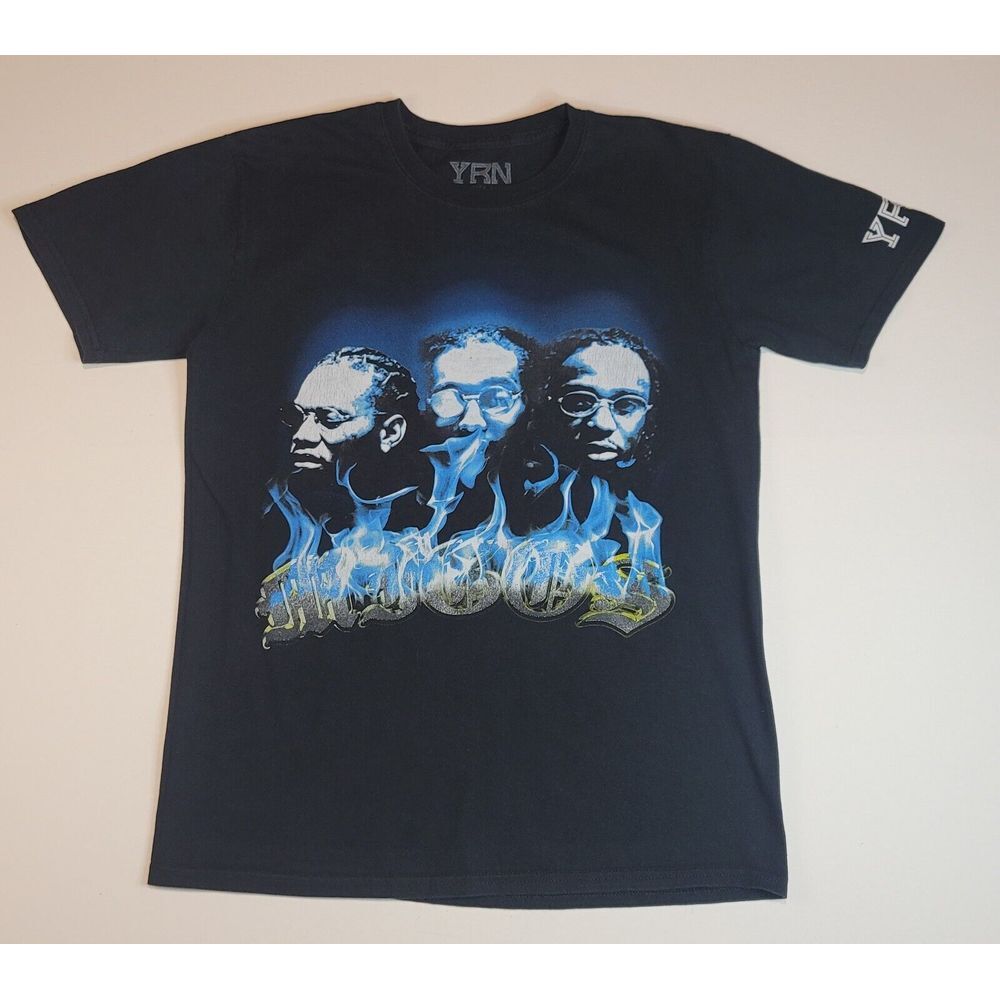 YRN Young Rich Nation MIGOS T-Shirt Mens Medium. Navy‎ Hip-Hop Rap Tee
